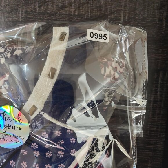 Women's XS Boho Patchwork Blue Print Lace Back Raglan Top 3/4 Sleeve Blouse - Picture 9 of 9